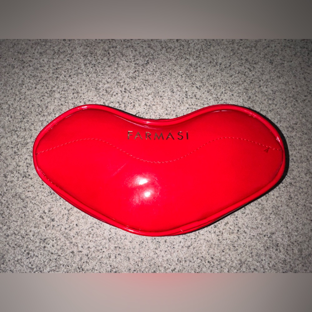 NWT Farmasi Glossy Red makeup bag new in plastic